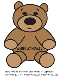 webbywanda.tv's how to draw a  cartoon teddy bear